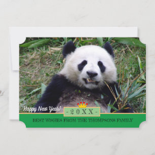 Smiling Panda & Happy New Year! Card /China