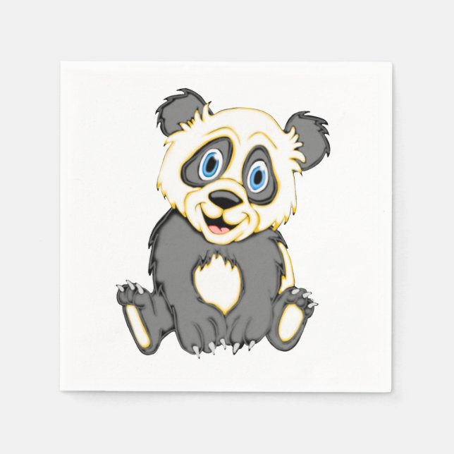 Smiling Panda Napkin (Front)