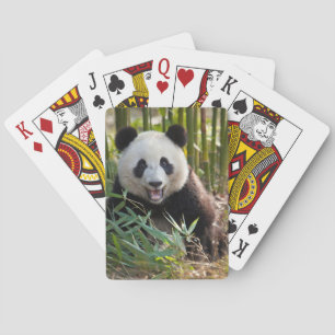 Smiling Panda Portrait Playing Cards