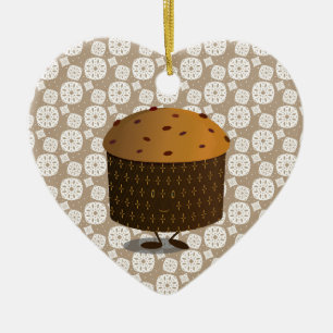 Smiling Panettone Ceramic Tree Decoration