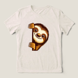 Smiling Peek Sloth Women’s Nature T‑Shirt Tri-Blend Shirt