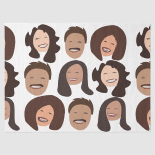 Smiling People Happy Face Tissue Paper
