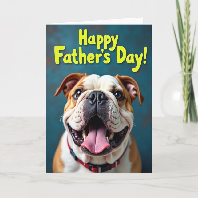 Smiling Pet Fathers Day Card (Front)
