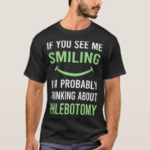 Smiling Phlebotomy Phlebotomist T-Shirt