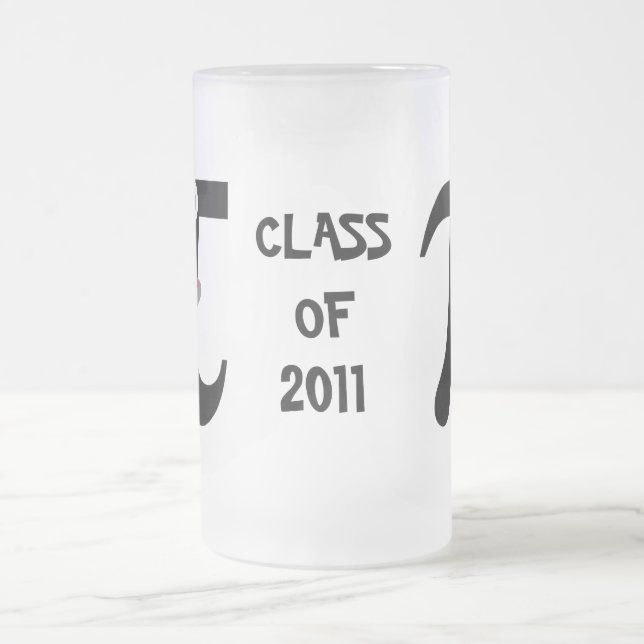 Smiling Pi Class of 2011 Frosted Glass Mug (Center)