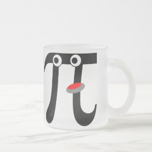 Smiling Pi Frosted Glass Mug