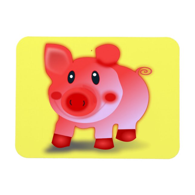 Smiling Piggy Magnet (Horizontal)