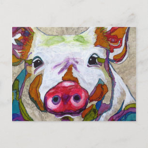 Smiling piggy! postcard