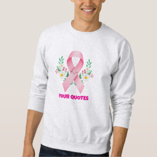 Smiling Pink Breast Cancer Awareness Ribbon Sweatshirt