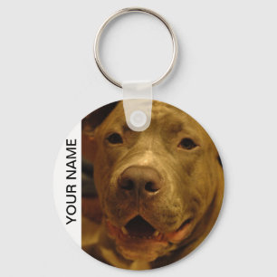 Smiling Pitbull Key Ring