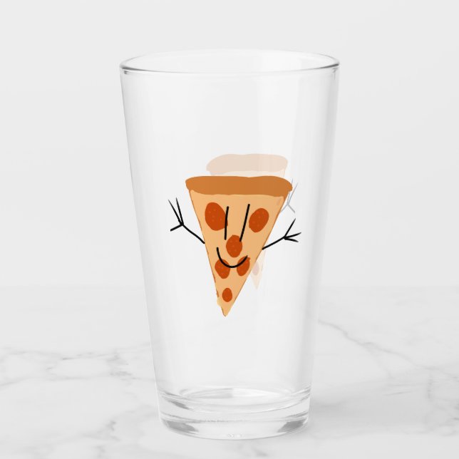 Smiling pizza glass (Front)