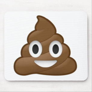 Smiling Poop Emoji Mouse Mat
