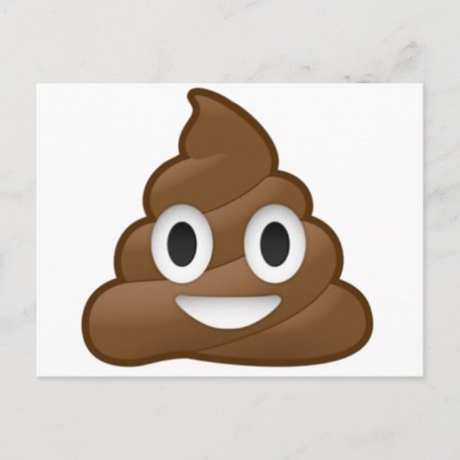 Smiling Poop Emoji Postcard (Front)