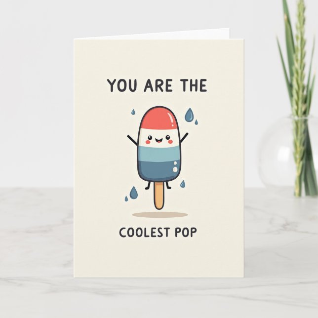 Smiling Popsicle Father Card (Front)