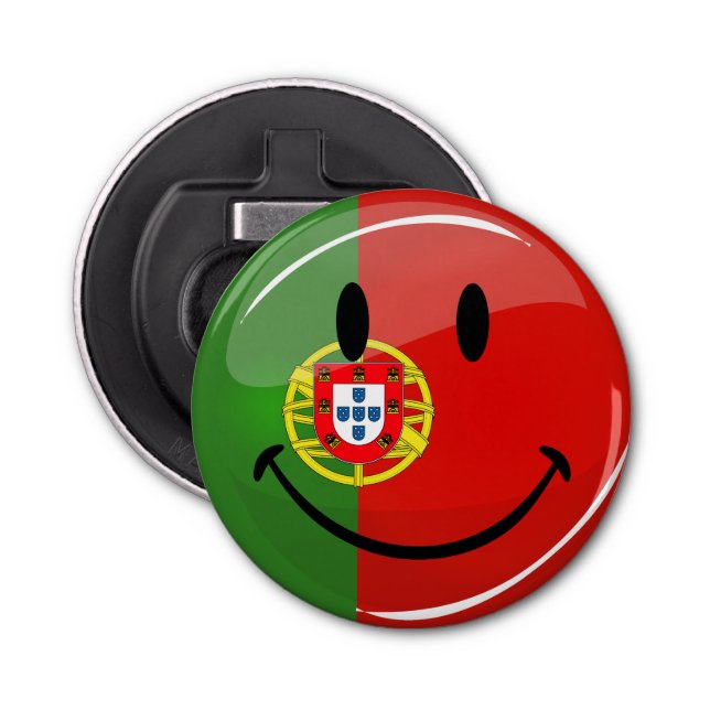 Smiling Portuguese Flag Bottle Opener (Front)