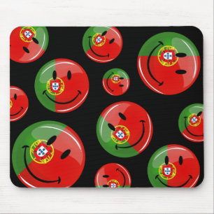 Smiling Portuguese Flag Mouse Mat