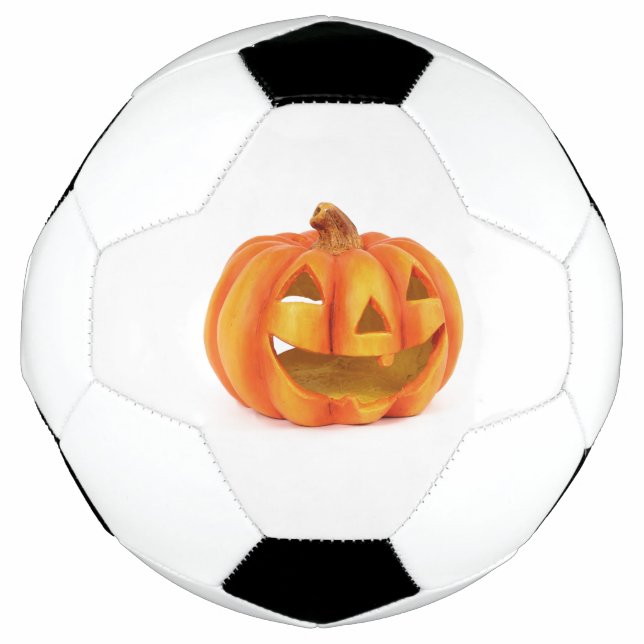 Smiling Pumpkin Jack O Lantern Halloween Football (Front)