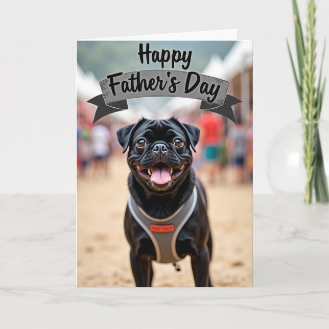 Smiling Pup Fathers Day Card (Front)