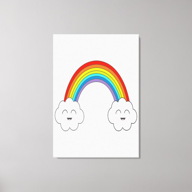 Smiling Rainbow Canvas Print (Front)