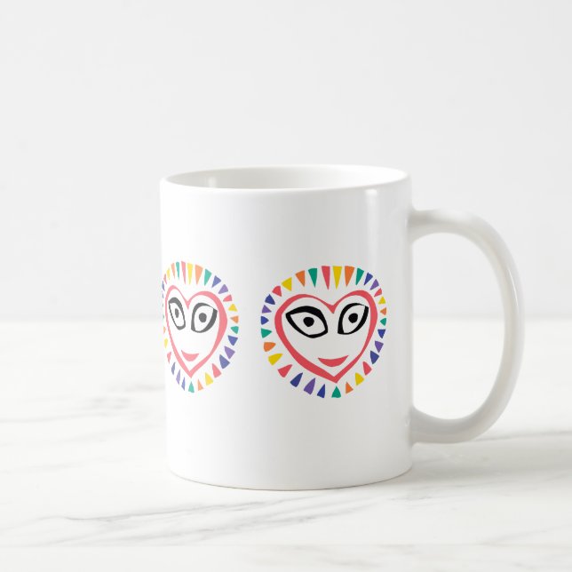 Smiling Rainbow Heart Mug (Right)