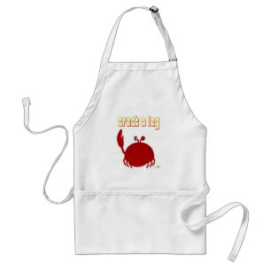 Smiling Red Crab Crack A Leg Standard Apron