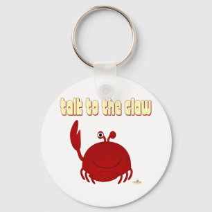Smiling Red Crab Talk To The Claw Key Ring