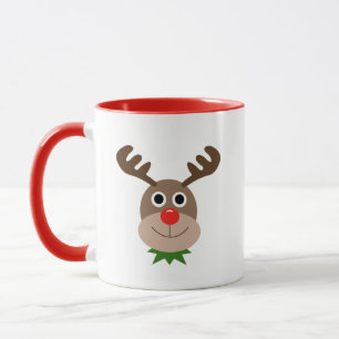 Smiling reindeer mug