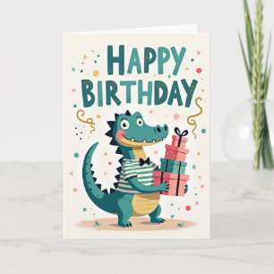 Smiling Reptile Gifts Birthday Card