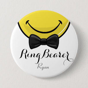 Smiling RingBearer Wedding Button