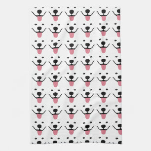 Smiling Samoyed Kitchen Dish Towel