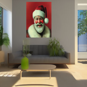 Smiling Santa Clause   AI Art Poster