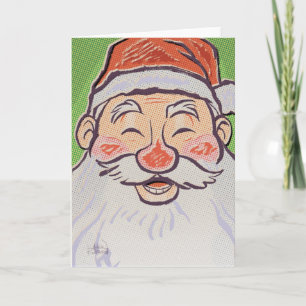 Smiling Santa Holiday Card