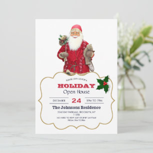 Smiling santa invitation