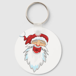 Smiling santa key ring