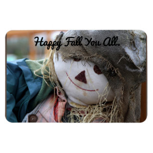 Smiling Scarecrow 3" x 4" Flexible Photo Magnet