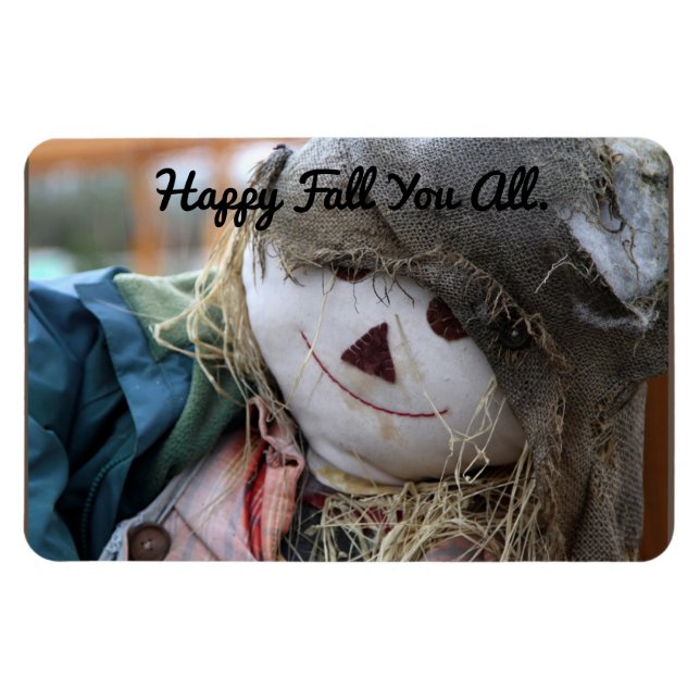 Smiling Scarecrow 3" x 4" Flexible Photo Magnet (Horizontal)
