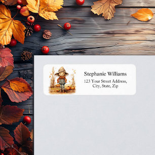 Smiling Scarecrow Fall Return Address