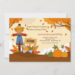 Smiling Scarecrow Invitation