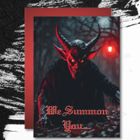Smiling Scary Red Eyed Crawling Devil Halloween