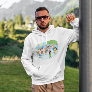 Smiling School Children Playing Together Hoodie