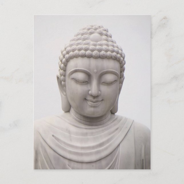 Smiling Serene Buddha Inspirational Love Peace Postcard (Front)