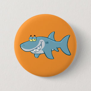 Smiling Shark 6 Cm Round Badge