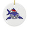Smiling Shark Wearing Santa hat Christmas Art