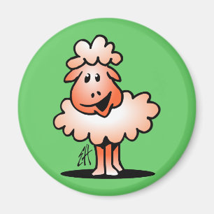 Smiling Sheep Magnet