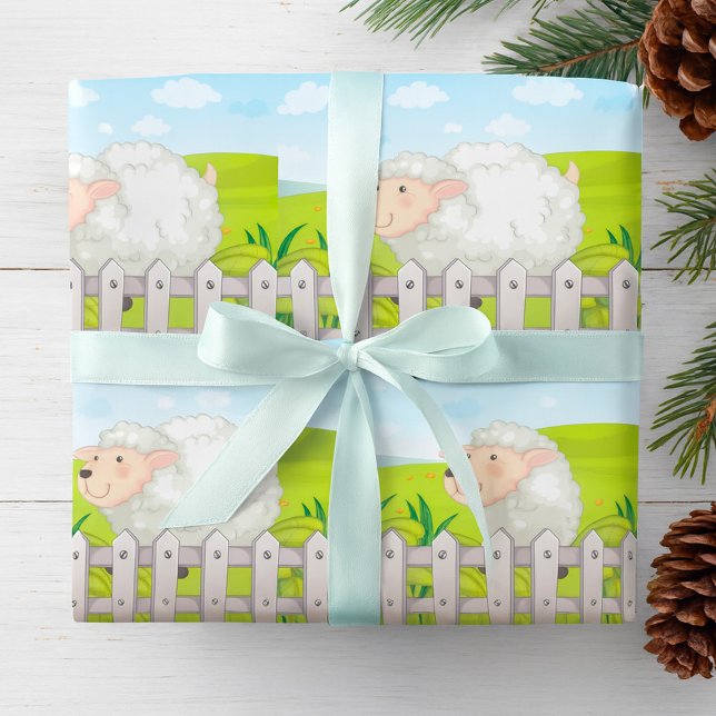 Smiling Sheep Wrapping Paper (Creator Uploaded)