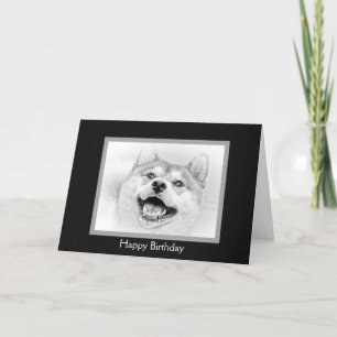 Smiling Shiba Inu dog Card