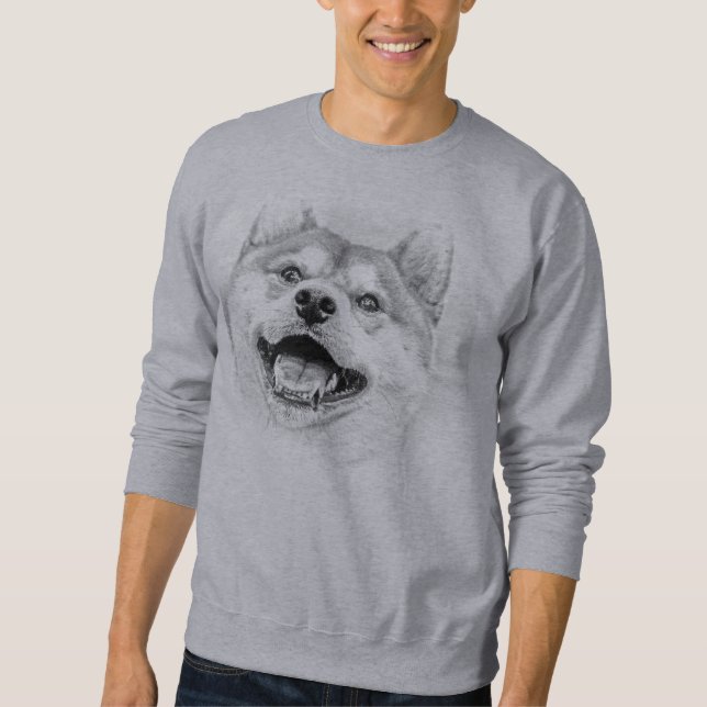 Smiling Shiba Inu dog Sweatshirt (Front)
