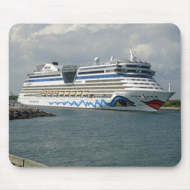 Smiling Ship in Channel Mouse Mat (Front)