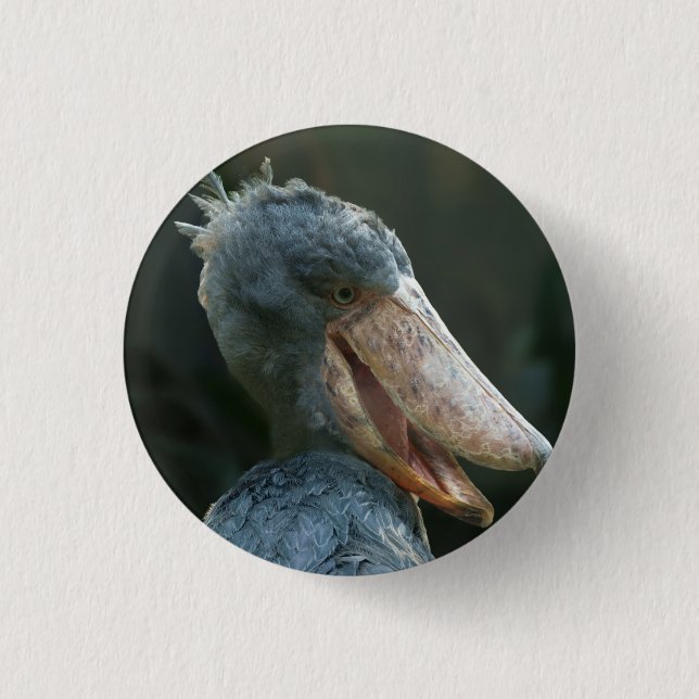 Smiling Shoebill 3 Cm Round Badge (Front)
