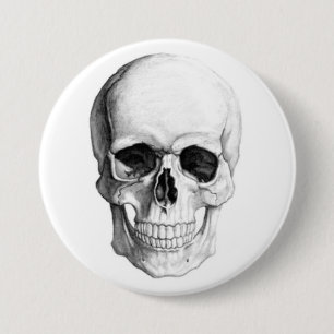 Smiling Skull 7.5 Cm Round Badge